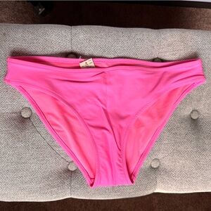 Aerie Womens Bikini Bottom Swim Bathing Suit Hot Pink Size M Medium